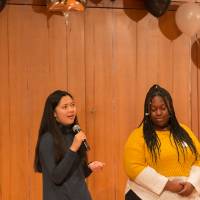 Image of two more TRIO students giving their testimonials